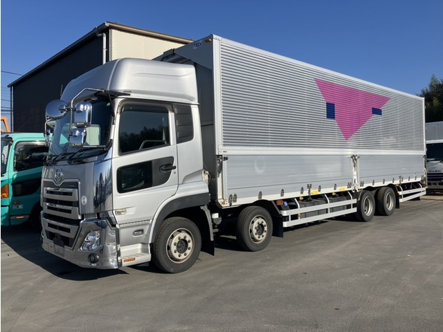 【近日入庫予定】R3年 クオン 4軸2デフ アルミウイング ハイルーフ 融雪仕様 リアエアサス 車検付 