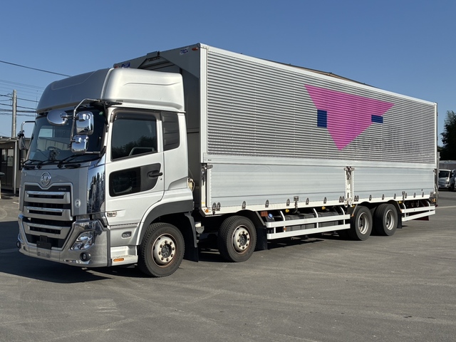 【近日入庫予定】R4年 クオン 4軸2デフ 低床 アルミウイング ハイルーフ エスコット リアエアサス 車検付 