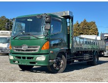 煤焼き無し 実走行36万キロ 増トン 積載7.8トン リーフサスターボ260馬力 マニュアル６速 平ボデー日野レンジャー