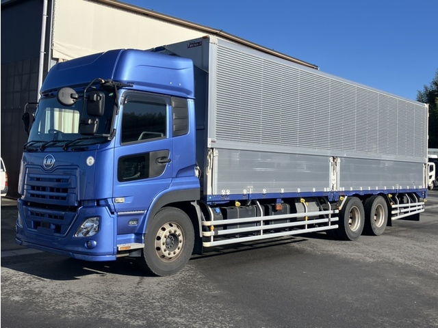 【近日入庫予定】 R2年 クオン 3軸1デフ アルミウイング ハイルーフ リアエアサス エスコット 内高247㎝