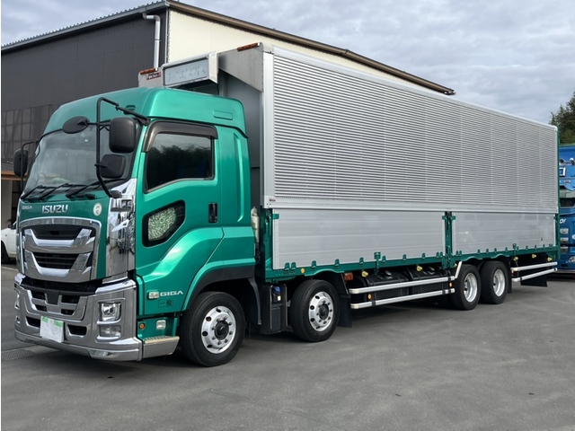 【近日入庫予定】 31.8万km時エンジン交換済み R2年 ギガ アルミウイング ハイルーフ 4軸2デフ リアエアサス 内高265㎝ 車検付 アルミホイール