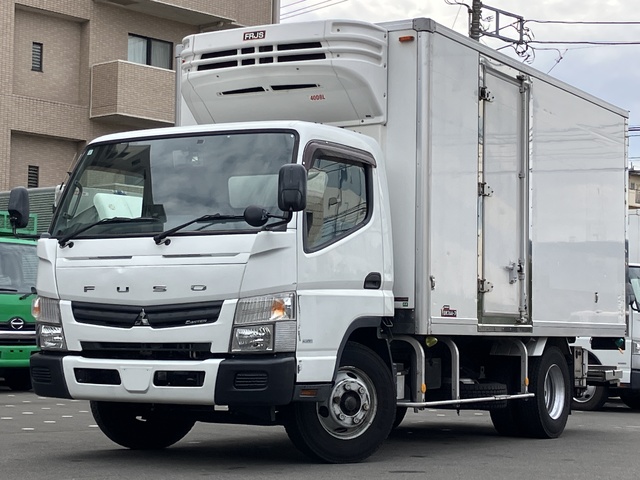 【近日入庫予定】 H28年 格納パワーゲート付き 冷凍バン 菱重低温 床アルミ縞板 サイド扉 ワイドロング 5速マニュアル ふそうキャンター