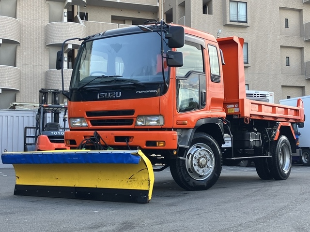【近日入庫】【除雪】4WD スノープウラ 新明和ダンプ マニュアル 実走行13千キロ  整備記録簿いすゞフォワード 積載2.6トン 