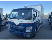 【近日入庫】ダブルキャブ アルミバン 跳ね上げパワーゲート オートマ 三菱キャンター 積載2トン