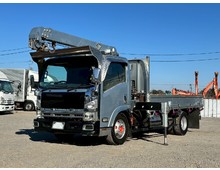 いすゞエルフ 古河ユニック 2.93トン吊り 4段クレーン ラジコン フックイン 超ロングボデー 積載3.35トン