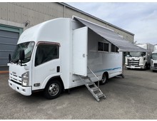 車検付き 拡幅ボデー 8ナンバー 事務室車登録 オートマ いすゞエルフ