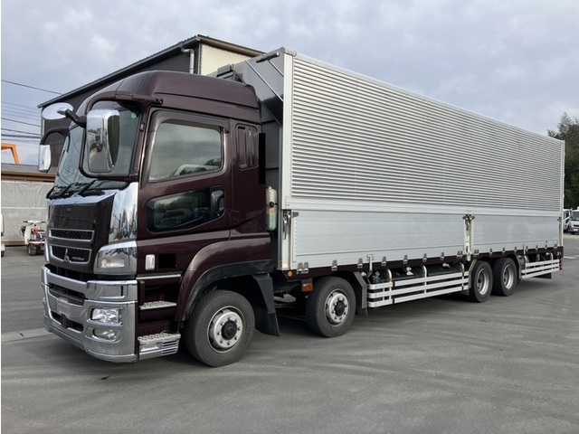 H29年 4軸2デフ ハイキャブ ハイルーフ スーパーグレート アルミウイング 低床 キャブメッキパーツ多数 蝶番類＋4本ロックロッドステン 造りリアバンパー リアエアサス 令和8年7月迄車検付