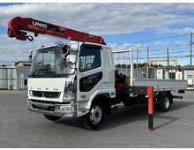  R5年 低走行2.8万km台 古川ユニック製4段クレーン ワイド幅 6速マニュアル 板バネ ふそうファイター