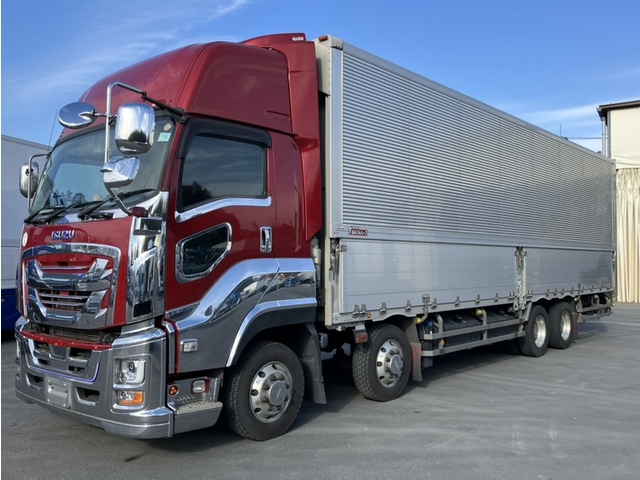 【近日入庫予定】R3年 ギガ 4軸2デフ アルミウイング ハイルーフ 融雪仕様 跳上パワーゲート リアエアサス アルミホイール 