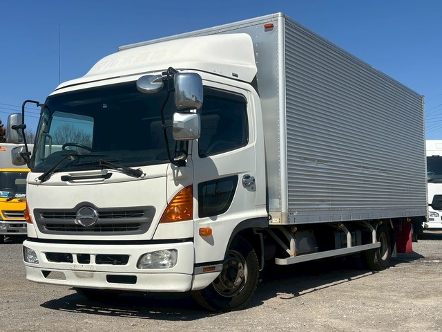 【近日入庫】車検付き リアエアサス ワイドキャブ アルミバン 跳ね上げゲート 日野レンジャー 積載2トン