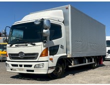 【近日入庫】車検付き リアエアサス ワイドキャブ アルミバン 跳ね上げゲート 日野レンジャー 積載2トン