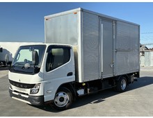 R4年 跳上パワーゲート付き アルミバン 標準ロング 内高225cm サイド扉付き 5速マニュアル ふそうキャンター 車検付き