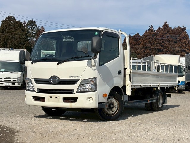 車検付き ワイドキャブ 平ボデー日野デュトロ マニュアル6速 積載2トン