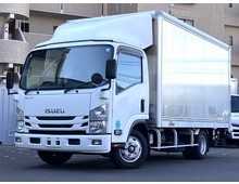 H28年 いすゞエルフ アルミバン 跳上パワーゲート ロングワイド幅 積載2ｔ 低走行7.1万km ミッションスムーサー ラッシング3段