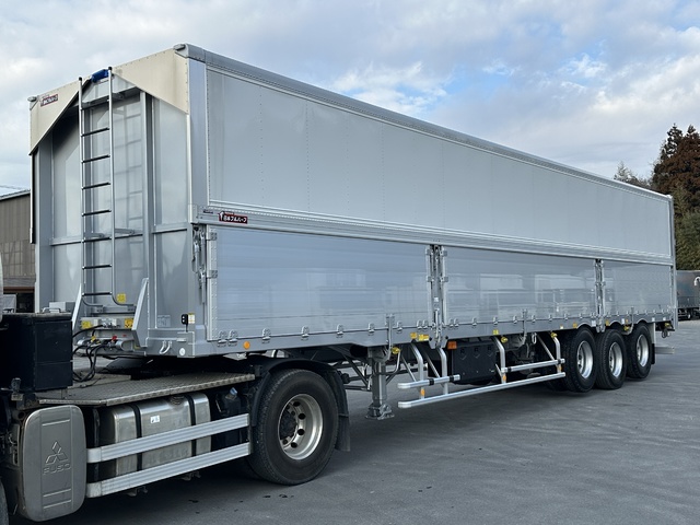 【近日入庫予定】 【未使用車】 R8年 リフトアクスル 3軸ウイングトレーラー 内長12.6mエアサス 積載26.5ｔ シングル引可 フルハーフ製ボディ 車検付