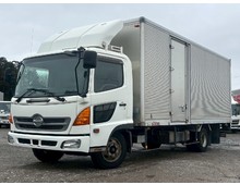 ワイドキャブ 跳ね上げゲート アルミバン サイド扉 マニュアル6速 日野レンジャー 積載3トン