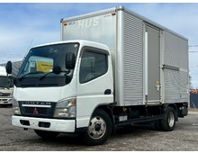 煤焼き無し マニュアル5速 標準キャブ ロングアルミバン サイド扉 三菱キャンター 積載2トン