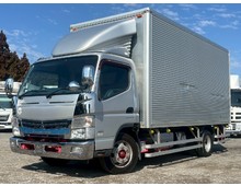 【近日入庫】【ハイブリッド】荷台長5ｍ 荷台高2.2ｍアルミバン 三菱eキャンター オートマ 赤シャシ