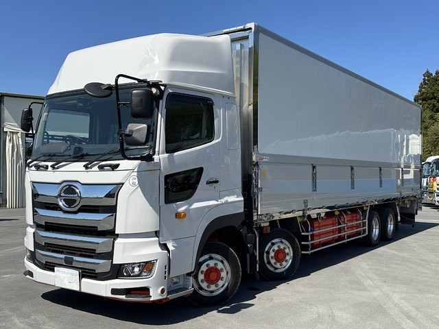 【近日入庫予定】 【未使用車】 R7年 冷凍ウイング 4軸低床 菱重サブエンジン スタンバイ キーストン床 ハイルーフ 観音ステン張り 台枠ステン リアエアサス 日野プロフィア 車検付き