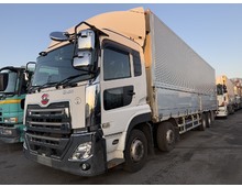 【近日入庫予定】 H30年 低床4軸 アルミウイング 内高265㎝ リアエアサス トレクス ステンレスパーツ多数 日産UD クオン