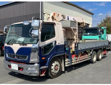 H29年 増トン 3軸2デフ 古川ユニック製3段クレーン ラジコン・フックイン 3方開40アオリ アルミブロック 5500ワイド 6速マニュアル ふそうファイター 車検付き