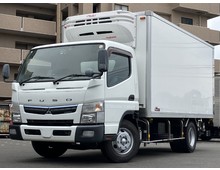 H30年 跳上パワーゲート付き 菱重中温 冷凍バン 床アルミ縞板 ワイドロング 5速マニュアル ふそうキャンター