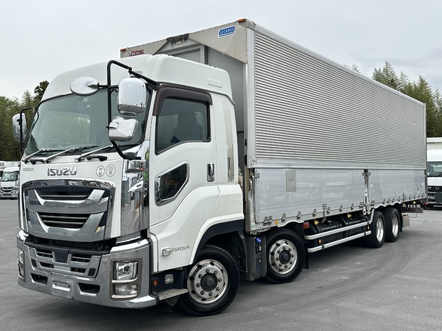 H30年 融雪仕様 4軸アルミウイング リアエアサス ハイルーフ いすゞファイブスターギガ スムーサー アルミホイール メッキパーツ 11月まで車検付