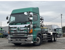 2デフ 新明和製 ツインホイスト アームロール マニュアル7速 日野プロフィア ターボ450馬力 積載10.3トン