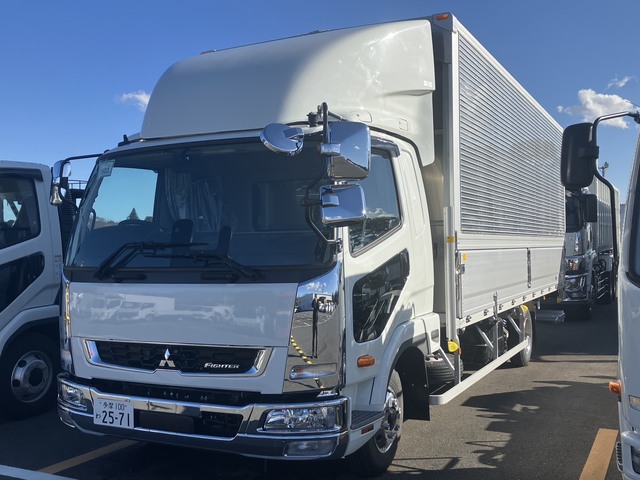 【近日入庫予定】 【未使用車】 R7年 融雪仕様 格納パワーゲート付き アルミウイング 6200ワイド リアエアサス 6速マニュアル ふそうファイター 車検付き