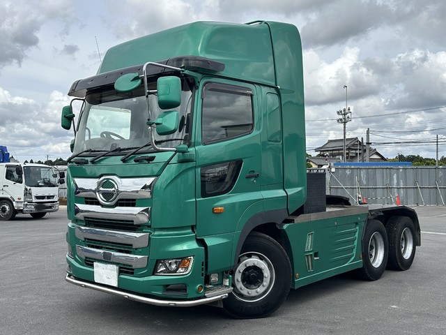 【近日入庫予定】H30年 2デフ トラクターヘッド 一括緩和18ｔ ハイルーフ 板バネ 480馬力 プロシフト 日野プロフィア