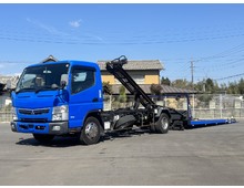 【リビルトエンジン交換済み】超ロング 極東 フラトップ オートテールゲート 三菱キャンター オートマ 積載3.05トン