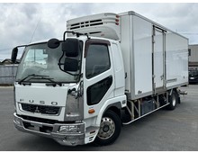 【冷凍機修理中】 H28年 ファイター 冷凍バン 標準幅 菱重製-30℃設定 左サイド扉 格納パワーゲート リアエアサス 6MT 縞板アルミ床 
