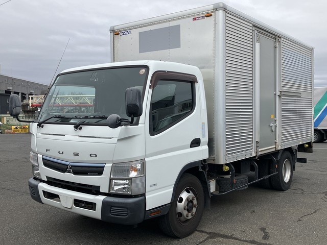 【近日入庫予定】 H29年 跳ね上げパワーゲート付！ アルミバン 4300ボデー ワイド幅 内高207㎝ サイド扉付 5MT 積載3,000㎏ 三菱ふそう キャンター