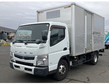 【近日入庫予定】 H29年 跳ね上げパワーゲート付！ アルミバン 4300ボデー ワイド幅 内高207㎝ サイド扉付 5MT 積載3,000㎏ 三菱ふそう キャンター