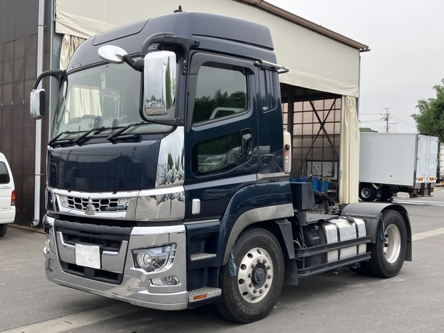 【近日入庫予定】 H31年 トラクターヘッド 第5輪荷重11.5ｔ ハイルーフ リアエアサス シフトパイロット メッキパーツ アルミホイール ふそうスーパーグレート R9年1月まで車検付