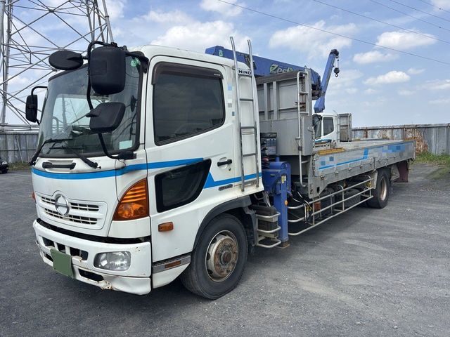 H25年 増トン タダノ製4段クレーン スワップ式（コンテナ車） 6000セミワイド アルミブロック 3方開30アオリ 260馬力 リアエアサス 日野レンジャー