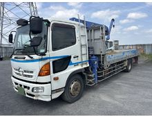 H25年 増トン タダノ製4段クレーン スワップ式（コンテナ車） 6000セミワイド アルミブロック 3方開30アオリ 260馬力 リアエアサス 日野レンジャー