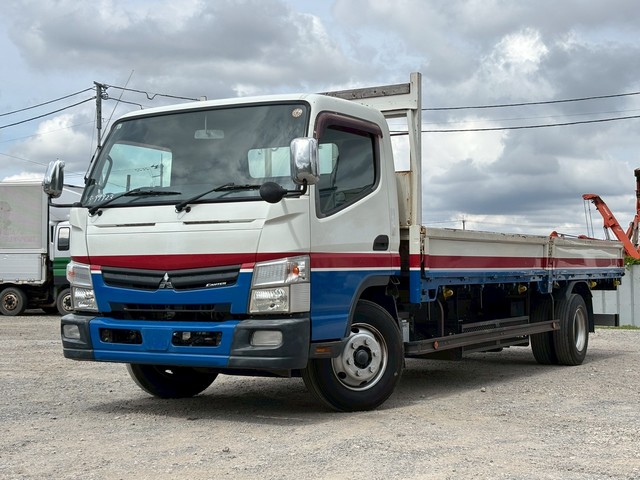 【近日入庫】車検付き 積載4.15トン 荷台長5.9M ワイドキャブ 超ロング平ボデー ターボ175馬力 三菱キャンター