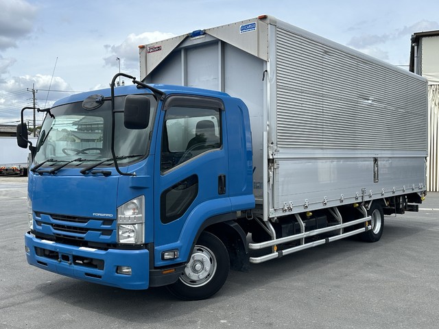 【ミッション交換作業中】 H28年 フォワード ワイド幅 アルミウイング 跳上パワーゲート リアエアサス 6MT 車検付 