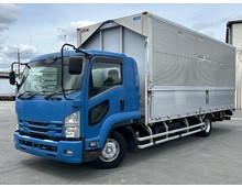 【ミッション交換作業中】 H28年 フォワード ワイド幅 アルミウイング 跳上パワーゲート リアエアサス 6MT 車検付 