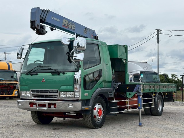 【近日入庫】車検付き 煤焼き無し 増トン 標準キャブ タダノ４段クレーン ラジコン 三菱ファイター 赤シャシ 積載7.6トン