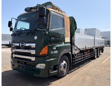 【近日入庫予定】 日野プロフィア 3軸高床 アルミブロック平ボデー フジタボデー/90アオリ リアエアサス シフト7速MT 走行距離699千㎞