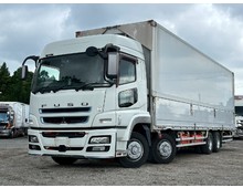 車検付き マニュアル7速 三菱スパグレV エアージョルダー アルミウイング 赤シャシ 積載13.1トン