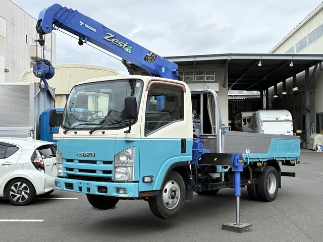 【近日入庫予定】 H25年 タダノ製4段クレーン ラジコン・フックイン 標準ロング 床鉄板 アルミブロック 3方開50アオリ 6速マニュアル いすゞエルフ 車検付き 