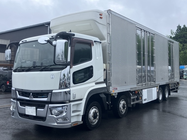 【近日入庫予定】 H30年 4軸低床 冷凍バン サーモキング製サブエンジン 床キーストン ジョルダー4列 サイド観音 リアエアサス ふそうスーパーグレート 車検付き