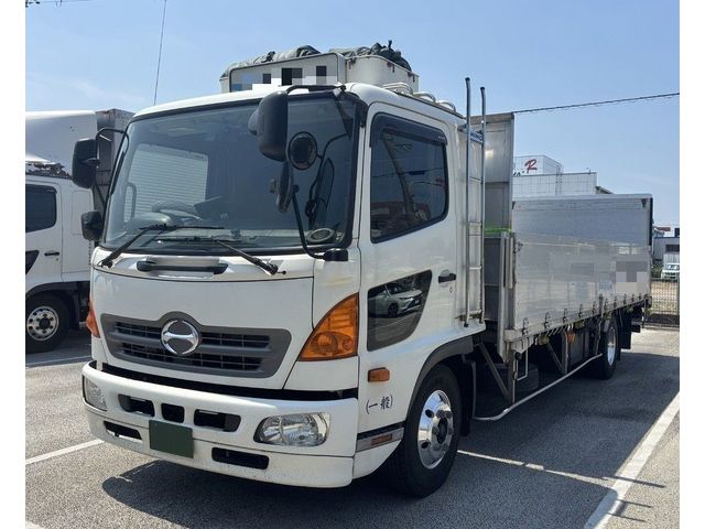 【先行案内】 【近日入庫予定】 H28年 跳上パワーゲート付き 平ボディ アルミブロック 70アオリ 6200セミワイド 床鉄板 リアエアサス 6速マニュアル 日野レンジャー 240高馬力
