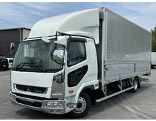 【未使用】 R7年 融雪仕様 格納パワーゲート付き アルミウイング 6200ワイド リアエアサス 6速マニュアル 240高馬力 ふそうファイター 車検付き