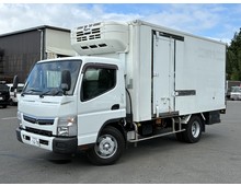 H30年 東プレ低温 冷凍バン 床アルミ縞板 ワイドロング サイド扉 デュオニック ふそうキャンター